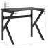 Escritorio gaming con patas en forma de K negro 90x60x75