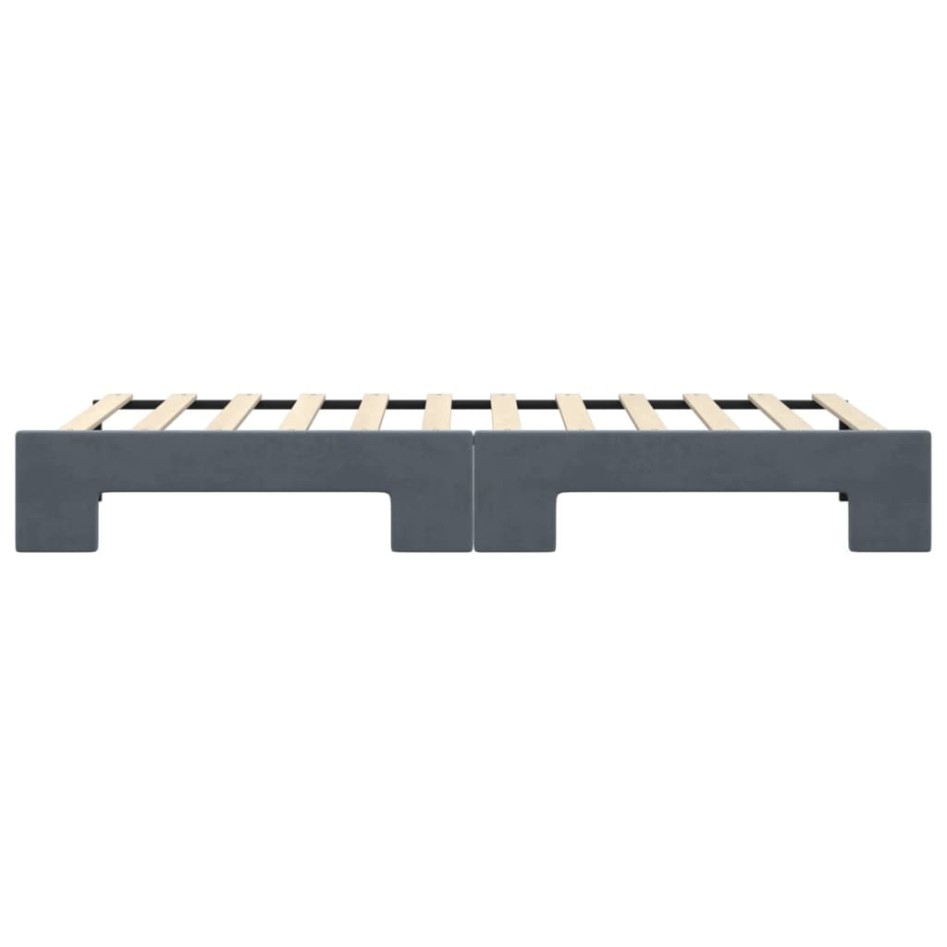 Sofá cama nido terciopelo gris oscuro 80x200