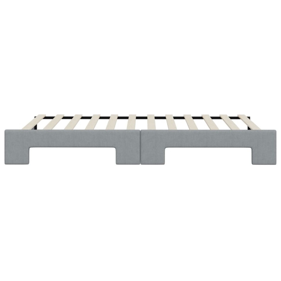 Sofá cama nido tela gris claro 80x200