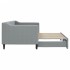 Sofá cama nido tela gris claro 80x200