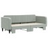 Sofá cama nido terciopelo gris claro 80x200