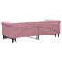 Sofá cama nido terciopelo rosa 80x200