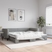 Sofá cama nido tela gris claro 100x200 cm