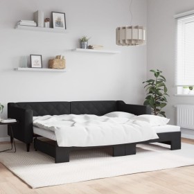 Sofá cama nido tela negro 90x200