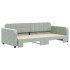 Sofá cama nido terciopelo gris claro 90x200