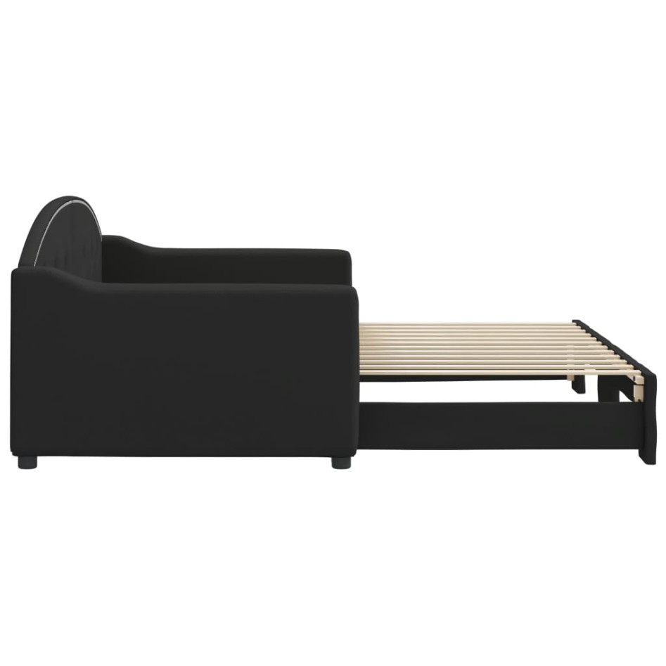 Sofá cama nido tela negro 90x200