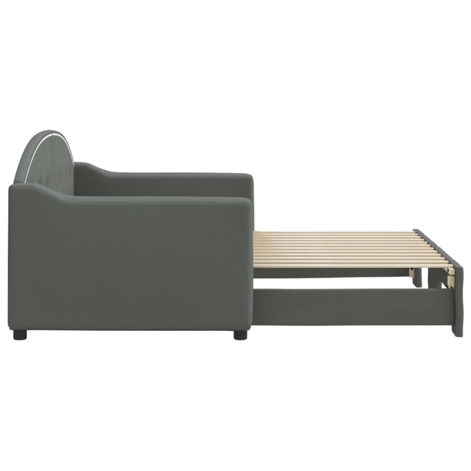 Sofá cama nido tela gris oscuro 80x200