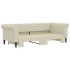 Sofá con cama nido cuero sintético crema 90x200