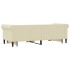 Sofá con cama nido cuero sintético crema 90x200
