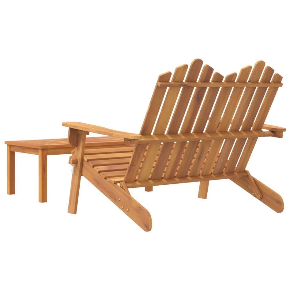 Juego de muebles de jardín Adirondack 2 piezas madera