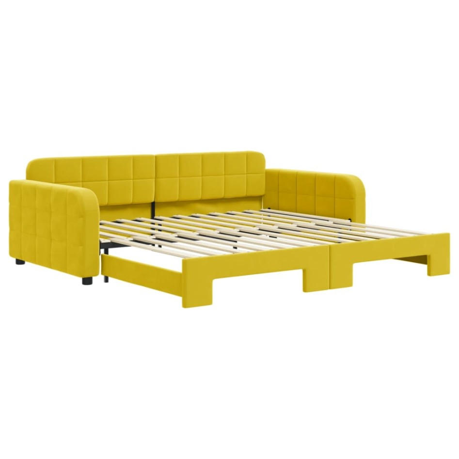 Sofá cama nido terciopelo amarillo 100x200