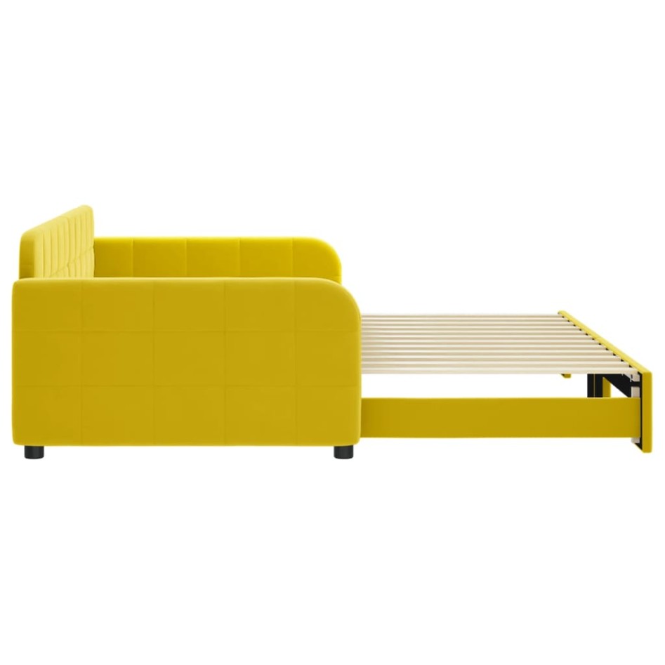 Sofá cama nido terciopelo amarillo 100x200