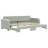 Sofá cama nido terciopelo gris claro 80x200