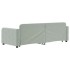 Sofá cama nido terciopelo gris claro 80x200
