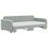 Sofá cama nido con colchón terciopelo gris claro 100x200