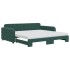 Sofá cama nido con colchón terciopelo verde oscuro 100x200