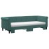 Sofá cama nido con colchón terciopelo verde oscuro 80x200