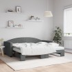 Sofá cama nido con colchón tela gris oscuro 90x190 cm