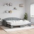 Sofá cama nido con colchón tela gris claro 90x190