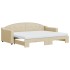 Sofá cama nido con colchón tela crema 80x200
