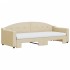 Sofá cama nido con colchón tela crema 80x200