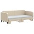 Sofá cama nido con colchón tela crema 80x200