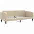 Sofá cama nido con colchón tela crema 80x200