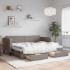Sofá cama nido con cajones tela gris taupe 80x200