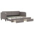 Sofá cama nido con cajones tela gris taupe 80x200