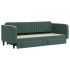 Sofá cama nido con cajones terciopelo verde oscuro 90x200