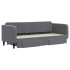 Sofá cama nido con cajones terciopelo gris oscuro 80x200