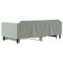Sofá cama nido con cajones terciopelo gris claro 100x200