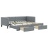 Sofá cama nido con cajones tela gris claro 90x190