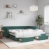 Sofá cama nido con cajones terciopelo verde oscuro 100x200