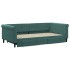 Sofá cama nido con cajones terciopelo verde oscuro 100x200