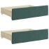 Sofá cama nido con cajones terciopelo verde oscuro 100x200