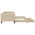 Sofá cama nido con cajones tela color crema 80x200