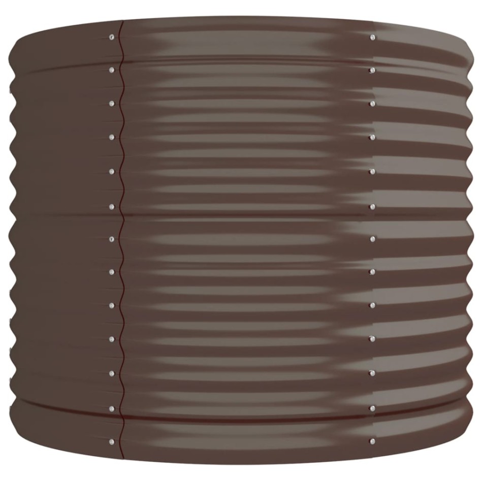 Jardinera arriate acero recubrimiento polvo marrón 296x80x68