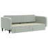 Sofá cama nido con cajones terciopelo gris claro 90x200