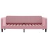 Sofá cama nido con cajones terciopelo rosa 80x200