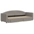 Sofá cama nido con cajones tela gris taupe 80x200