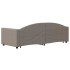 Sofá cama nido con cajones tela gris taupe 80x200