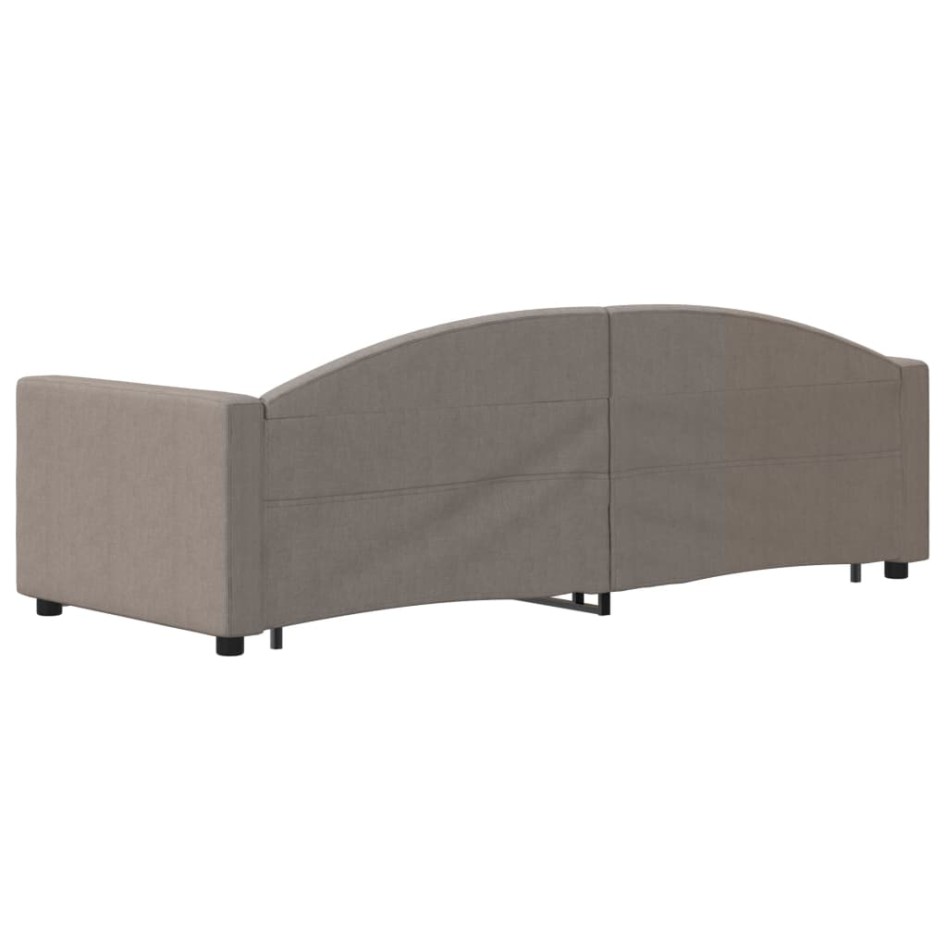 Sofá cama nido con cajones tela gris taupe 80x200