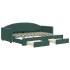 Sofá cama nido con cajones terciopelo verde oscuro 80x200