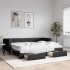 Sofá cama nido con cajones tela negro 80x200