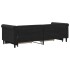 Sofá cama nido con cajones terciopelo negro 80x200