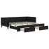 Sofá cama nido con cajones tela negro 90x190