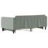 Sofá cama nido con cajones terciopelo gris claro 90x190