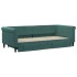 Sofá cama nido con cajones terciopelo verde oscuro 90x200