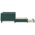 Sofá cama nido con cajones terciopelo verde oscuro 90x200